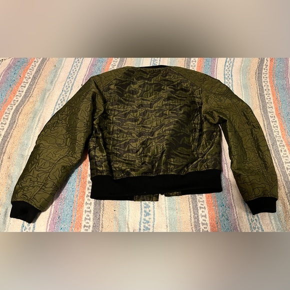 BCBGMazAzria camo bomber jacket - Picture 2 of 5